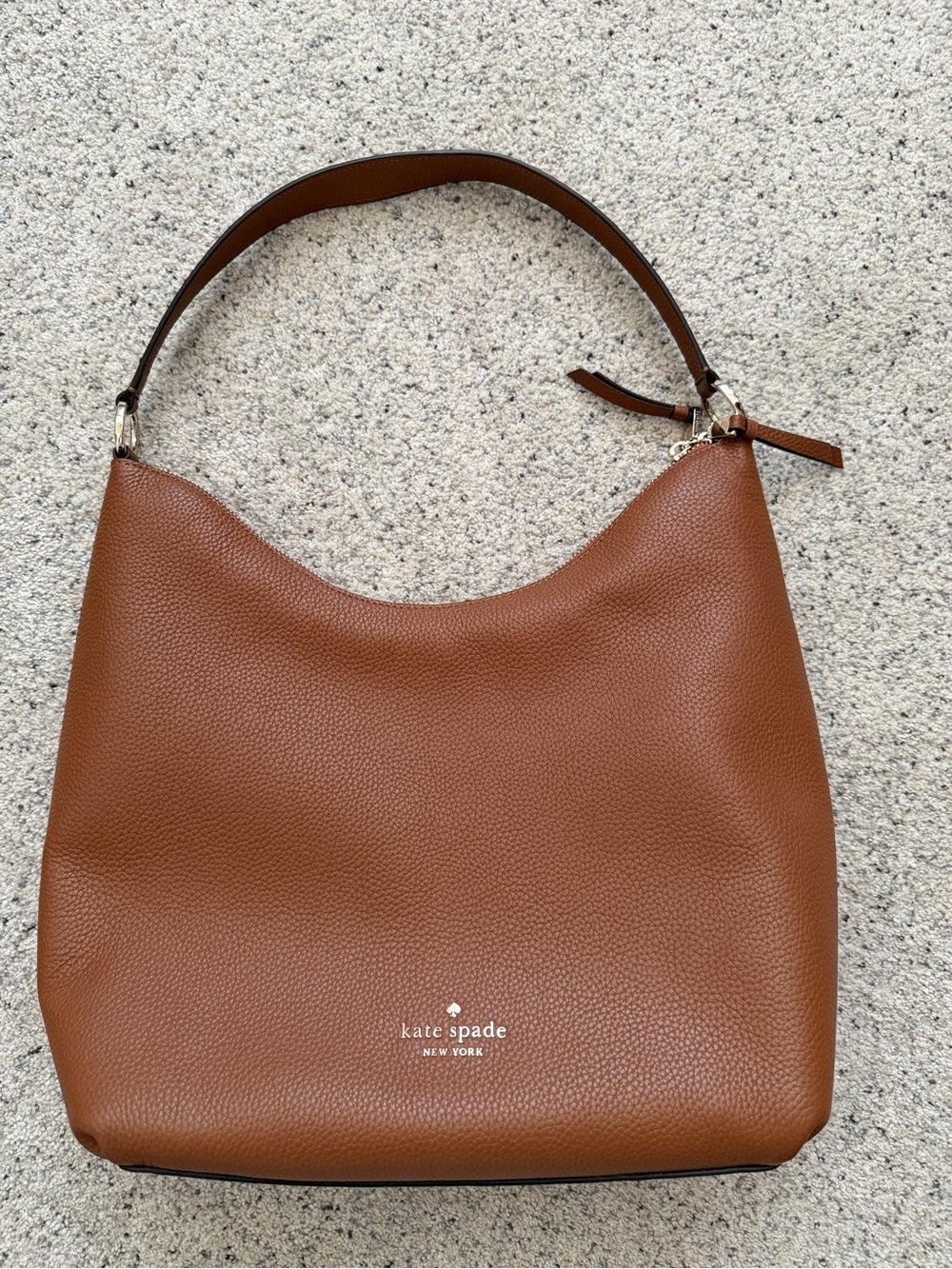 Like New!! Kate Spade Cognac Pebbled Leather Shoulder Bag